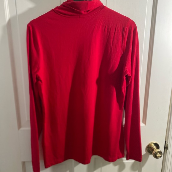 Lands End Red Lightweight Turtleneck MEDIUM - Picture 3 of 3